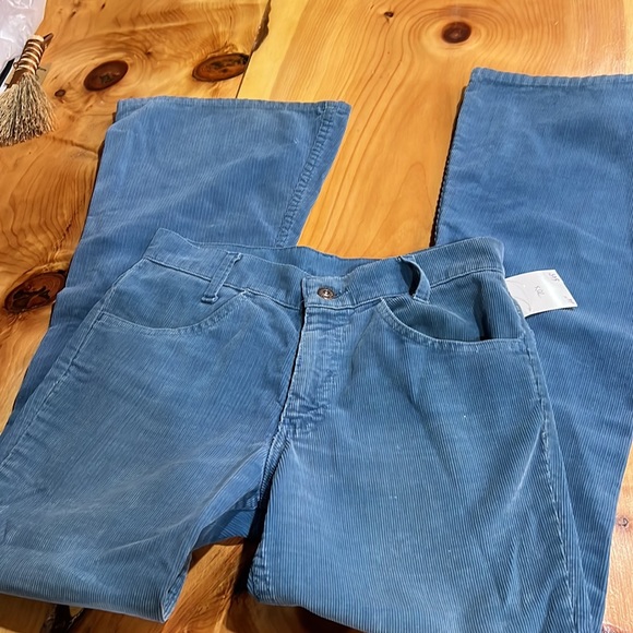 Levi’s 70’s Retro Baby Blue Corduroy  Jeans 28” x30” - Picture 1 of 5